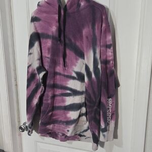 Purple and Black Tie-Dye PINK Hoodie
